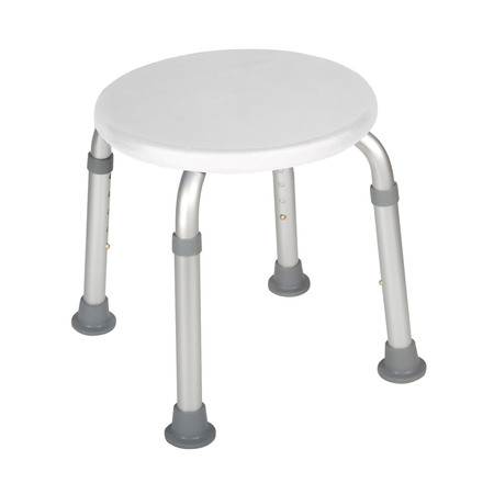 DRIVE MEDICAL Adjustable Height Bath Stool, White rtl12004kd